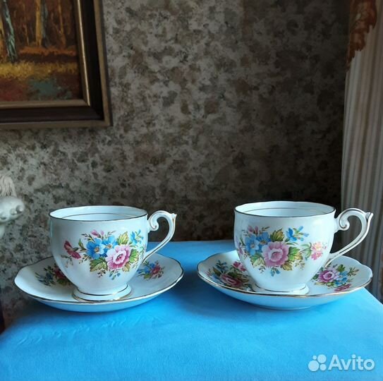 Чайные пары винтажные (2шт), Англия, 1960-е