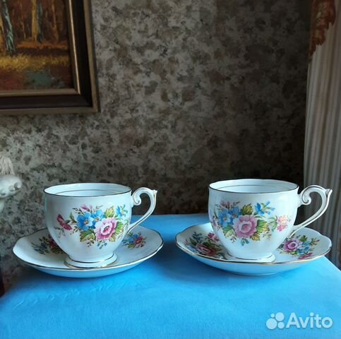 Чайные пары винтажные (2шт), Англия, 1960-е