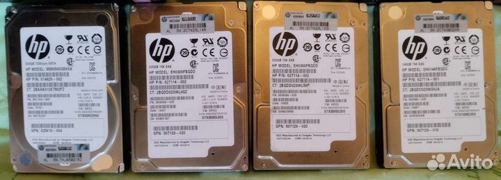 Серверные жёсткие диски for Gen8, Gen9, Gen10