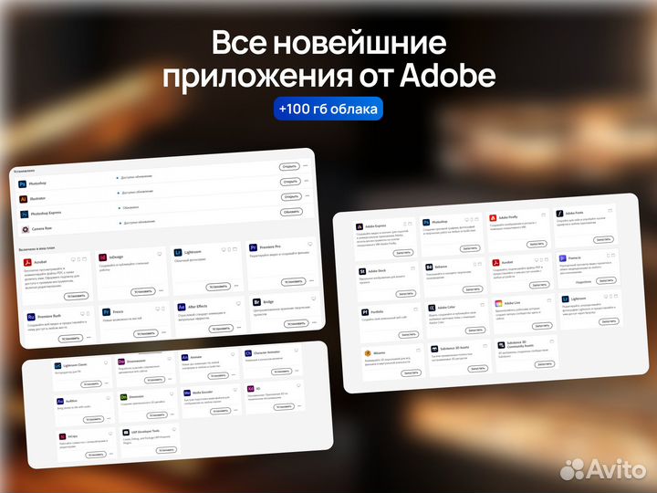 Adobe Creative Cloud лицензия + нейросеть,12 мес