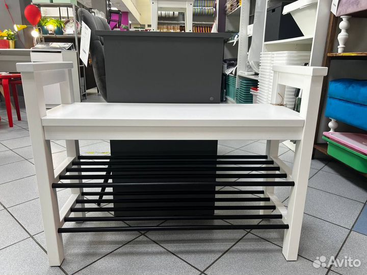 Скамья с полкой для обуви хемнэс IKEA, новая