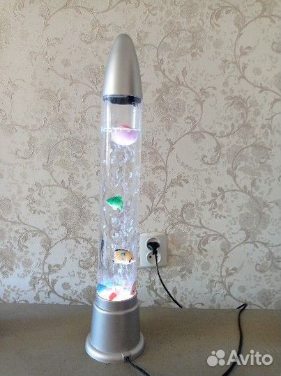 Ночник - светильник с рыбками и пузырьками