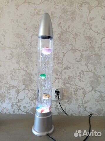 Ночник - светильник с рыбками и пузырьками