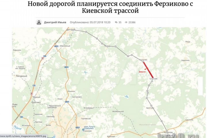 Участок 25 га (СНТ, ДНП)