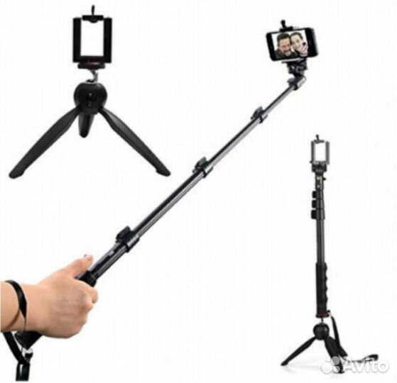 Монопод беспроводной yunteng YF-1288 1250mm черный