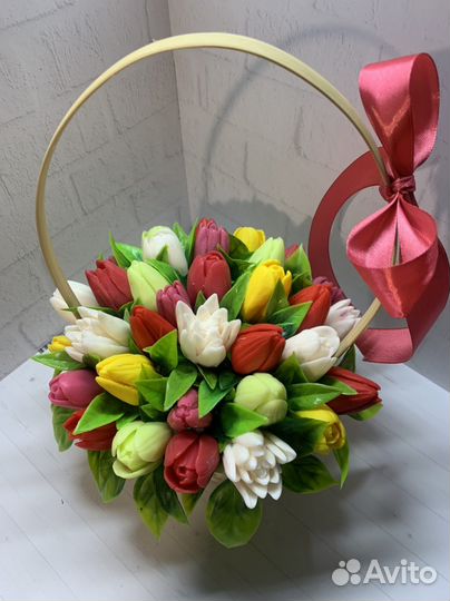 Цветы из мыла тюльпаны