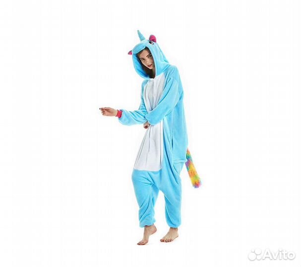 Кигуруми FunFur Единорог Пегас Голубой XL