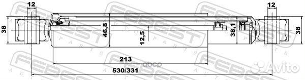 Амортизатор зад прав/лев 07656564R Febest