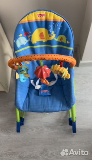 Шезлонг детский/электрокачель Fisher Price
