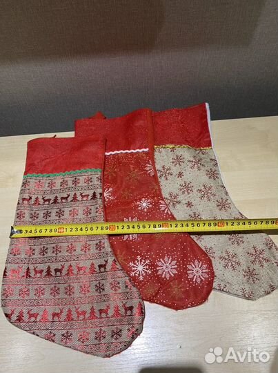 Мешок носки сапожок новогодний для подарков