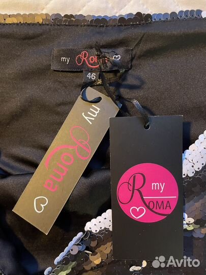 Юбка карандаш с пайетками новая