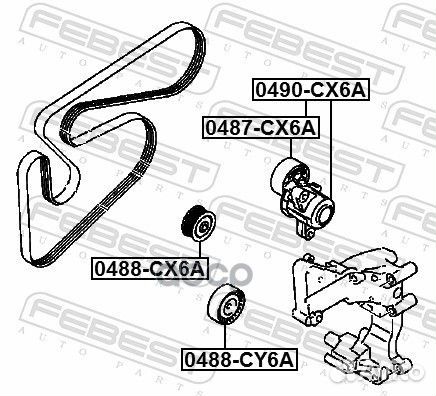 Ролик обводной mitsubishi lancer CY,CZ# 2007.03