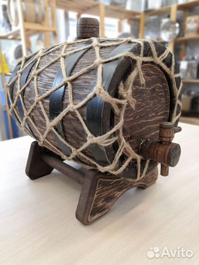 Бочка дубовая состаренная для настаивания 3 литра