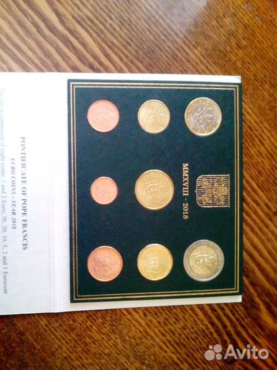 Официальный годовой набор евро 2018, Ватикан