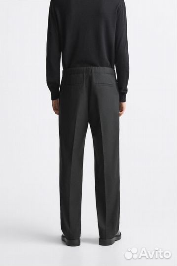 Zara брюки с поясом в тон