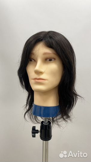 Манекен голова для причесок натуральные волосы