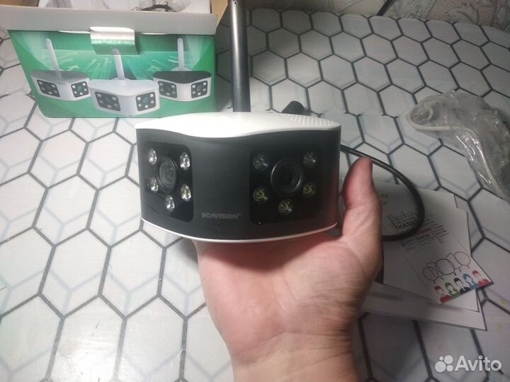 Бинокулярная 4+4 Мп wifi камера видеонаблюдения