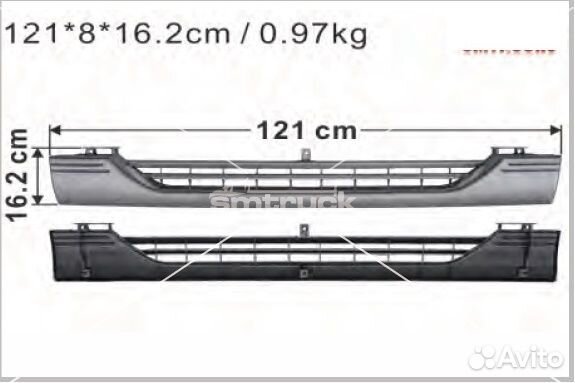 Решетка радиатора nissan diesel condor MK250 MK251 MK252 MK260 PK25 PK26 1994.07-1997.0 L121см широк