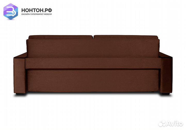 Диван еврокнижка Мадрид Lux темно-коричневый / кор