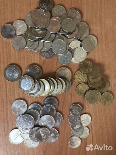 Юбилейные монеты 1р, 2р, 5р, 10р