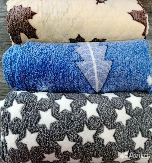 Плед покрывало флисовый новый