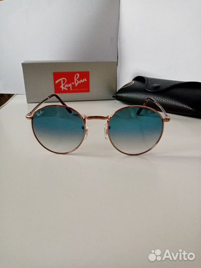 Очки RAY-BAN NEW round RB3637 голубые