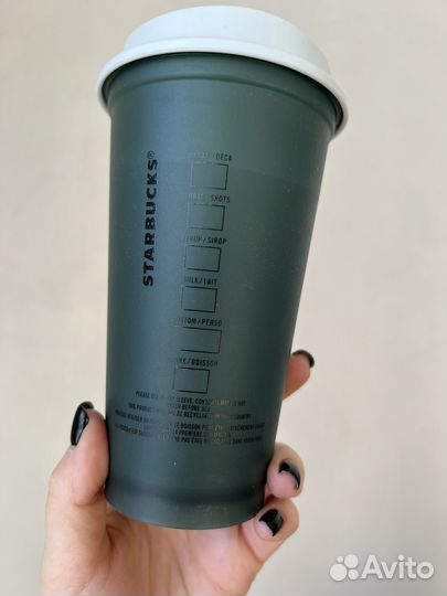 Сткан Starbaks многоразовый пластик