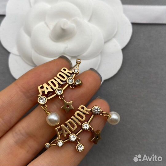Серьги dior премиум CD Диор