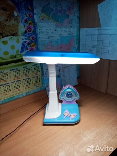 Лампа настольная с ночником и будильником