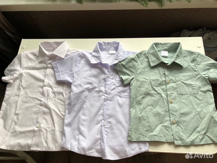 Рубашки с коротким рукавом для мальчиков 92 р-р