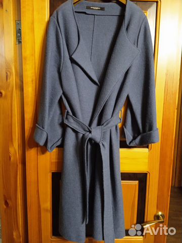 Серо голубое облегченное пальто 46 - 48 р