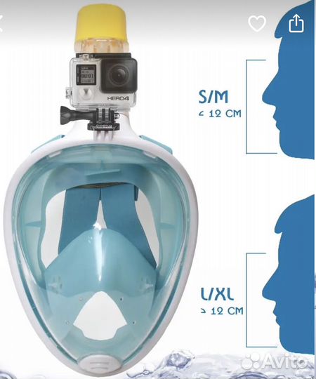 Маска для снорклинга (плавания) детская