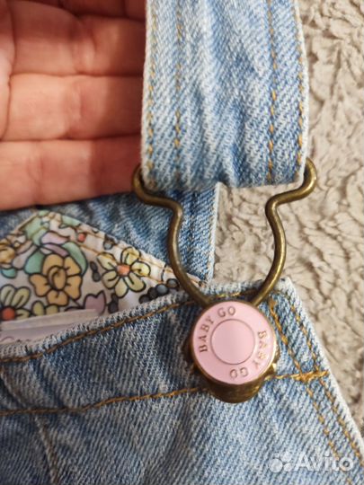 Комбинезон джинсовый, р-р 80