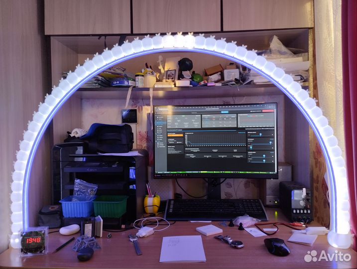 Лампа настольная арка яблок 3360 LED D1200
