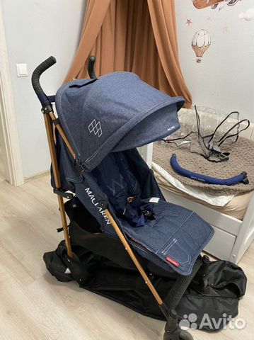 Коляска трость maclaren quest denim