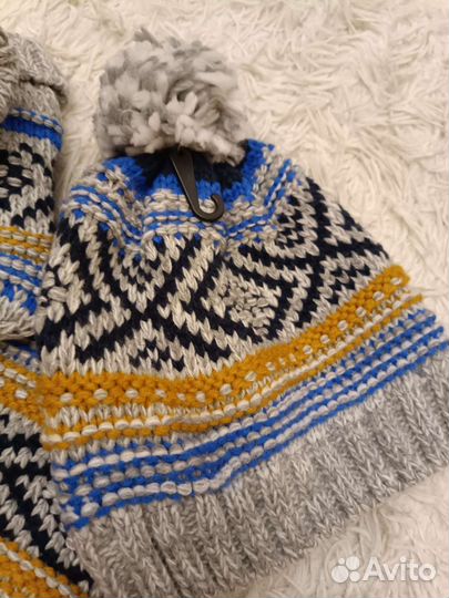 Комплект, шапка, варежки и снуд