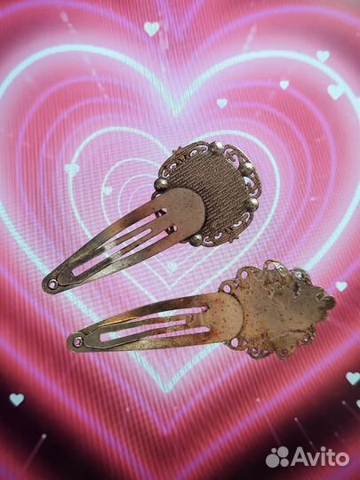 Винтажные заколки с сухоцветами