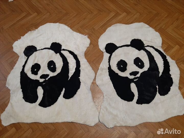 Ковер панда овчина