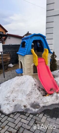 Детская горка пластиковая уличная бу