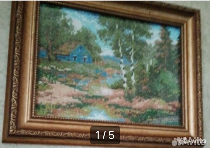 Готовая вышивка Пейзажи и Цветы