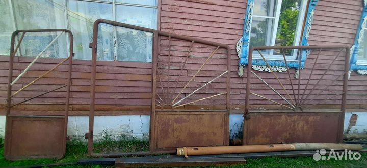 Металлические ворота б/у