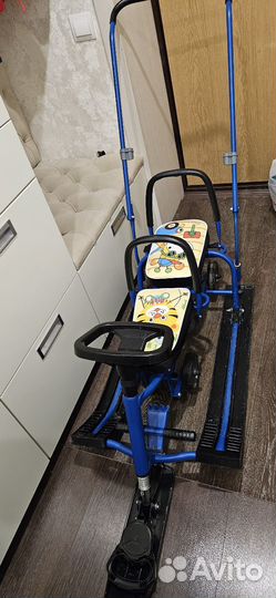 Снегокат для двоих с колесами