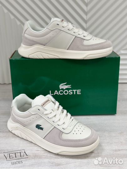 Кроссовки кеды Lacoste Натуральная кожа замша