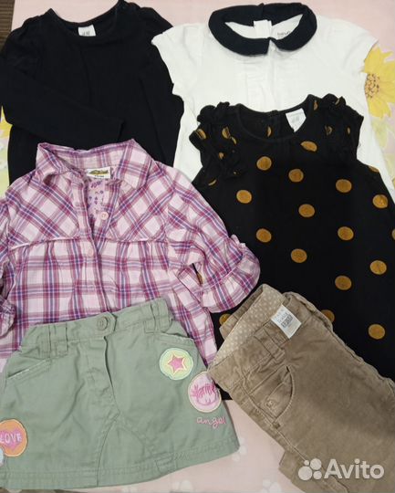 Брендовая одежда для девочки 68 74 80 пакетом