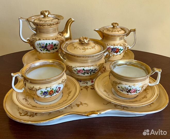 Антикварный набор для двоих. Jacob Petit,Франция