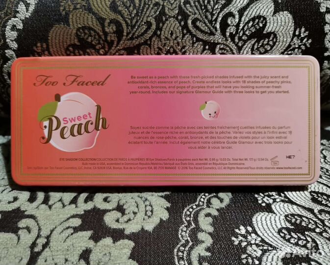 Палетка тени Too faced sweet peach