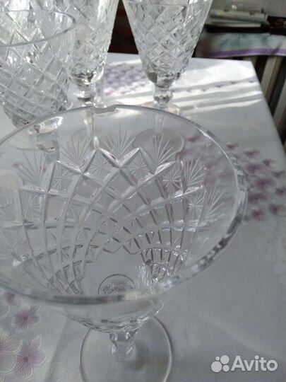 Хрустальные фужеры СССР Очень красивые