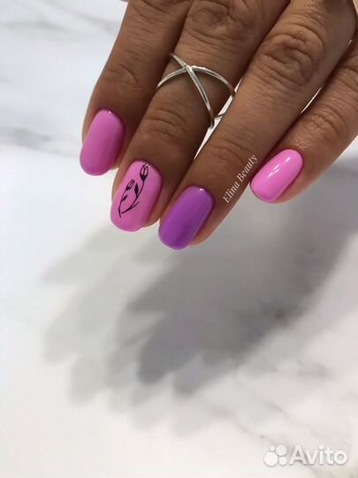 Маникюр,покрытие гель-лаком,укрепление ногтей