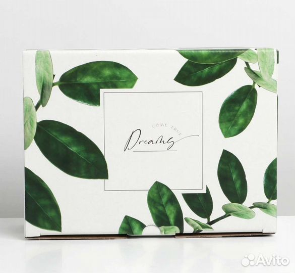 Складная подарочная коробка пенал, с принтом