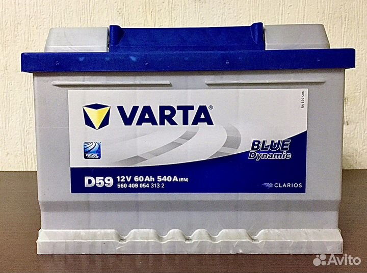 Аккумулятор Varta D59 60Ah (Обр.пол) Низкий